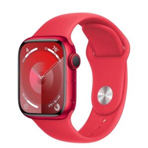 Смарт-годинник Apple Watch Series 9 GPS 41mm PRODUCT RED Alu. Case w. PRODUCT RED Sport Band - S/M (MRXG3) - image 1