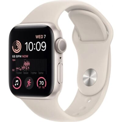 Смарт-годинник Apple Watch SE 2 GPS 44mm Starlight Aluminum Case w. Starlight Sport Band - M/L (MNTE3) - image 1