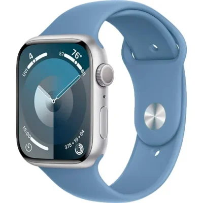 Смарт-годинник Apple Watch Series 9 GPS + Cellular 45mm Silver Alu. Case w. Storm Blue S. Band - M/L (MRMH3) - image 1