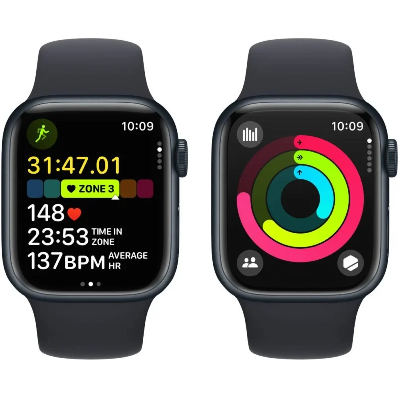Смарт-годинник Apple Watch Series 9 GPS + Cellular 45mm Midnight Alu. Case w. Midnight S. Band - M/L (MRMD3) - image 4