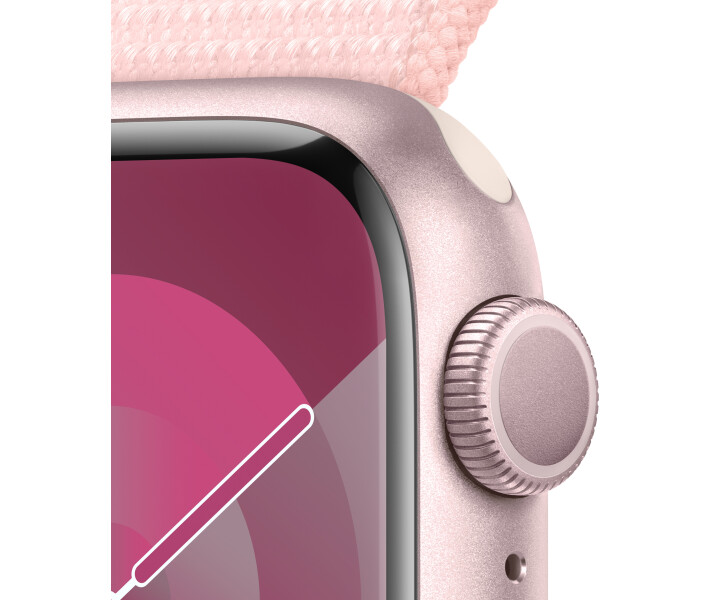 Смарт-годинник Apple Watch Series 9 GPS 45mm Pink Alu. Case w. Light Pink Solo Loop - Size 7 (MR9T3+MTH73) - image 4