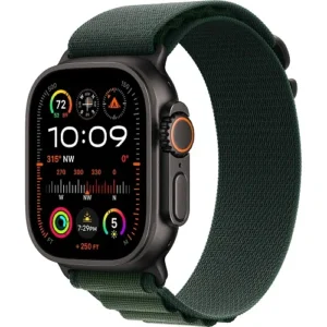 Смарт-годинник Apple Watch Ultra 2 GPS + Cellular 49mm Black Titan. Case w. Dark Green Alpine Loop - Large (MX4T3) - image 1