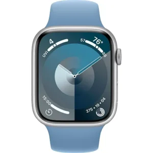 Смарт-годинник Apple Watch Series 9 GPS + Cellular 45mm Silver Alu. Case w. Storm Blue S. Band - M/L (MRMH3) - image 2