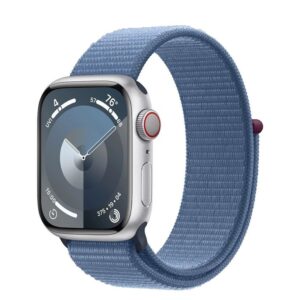 Смарт-годинник Apple Watch Series 9 GPS + Cellular 41mm Silver Alu. Case w. Winter Blue Sport Loop (MRHX3) - image 1