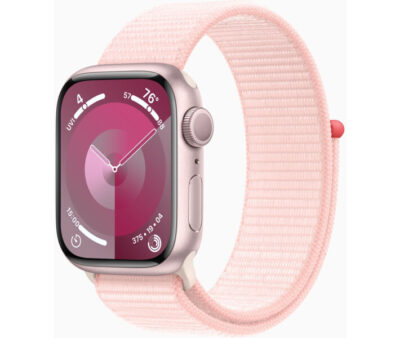 Смарт-годинник Apple Watch Series 9 GPS 45mm Pink Alu. Case w. Light Pink Solo Loop - Size 7 (MR9T3+MTH73) - image 1