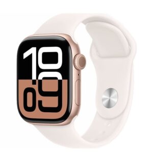 Смарт-годинник Apple Watch Series 10 GPS 42mm Rose Gold Alu. Case w. Light Blush Sport Band - M/L (MWWJ3) - image 1