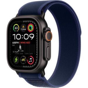 Ремінець Apple Trail Loop Blue - Black Titanium Finish для Watch 44/45/46/49mm - S/M (MYQ73) - image 1