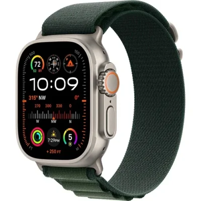 Смарт-годинник Apple Watch Ultra 2 GPS + Cellular 49mm Natural Titan. Case w. Dark Green Alpine Loop - S (MYT33+MXMU3) - image 1