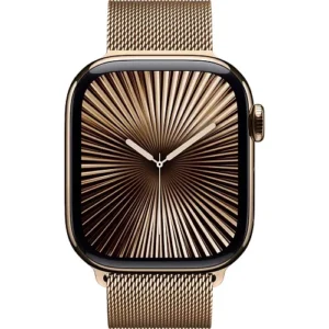 Смарт-годинник Apple Watch Series 10 GPS + Cellular 42mm Gold Titanium Case w. Starlight Sport Band - S/M (MX063) - image 2
