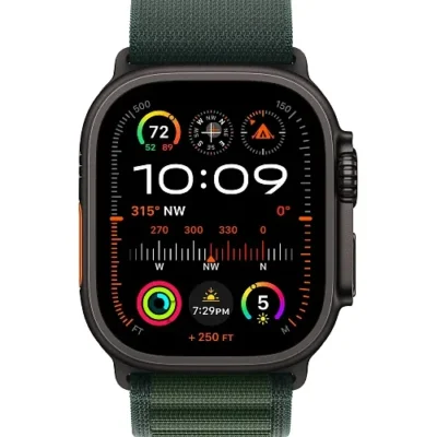 Смарт-годинник Apple Watch Ultra 2 GPS + Cellular 49mm Black Titan. Case w. Dark Green Alpine Loop - Large (MX4T3) - image 2