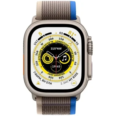 Смарт-годинник Apple Watch Ultra GPS + Cellular 49mm Titanium Case with Blue/Gray Trail Loop - M/L (MQF33/MQEJ3/MQFV3) - image 2