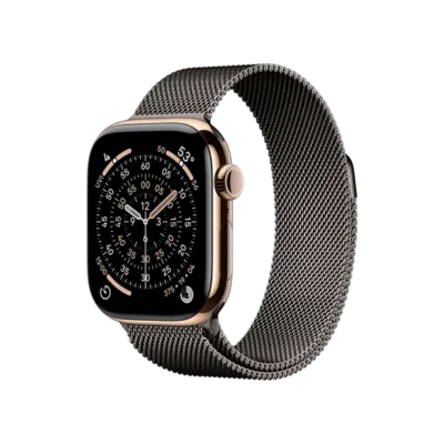 Смарт-часы Apple Watch Series 11 GPS + Cellular 42mm Gold Tit. Case w. Slate Milanese Loop (MF9M4+MGJ14) - image 1