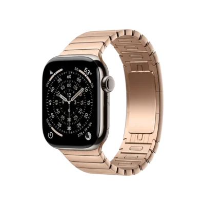 Смарт-часы Apple Watch Series 11 GPS + Cellular 42mm Natural Tit. Case w. Gold Link Bracelet (MF9H4+MXMC3) - image 1