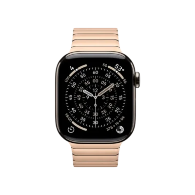 Смарт-часы Apple Watch Series 11 GPS + Cellular 42mm Natural Tit. Case w. Gold Link Bracelet (MF9H4+MXMC3) - image 2