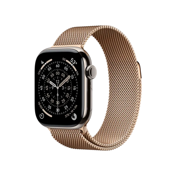 Смарт-часы Apple Watch Series 11 GPS + Cellular 42mm Natural Tit. Case w. Gold Milanese Loop (MF9H4+MGJ04) - image 1 Смарт-часы Apple Watch Series 11 GPS + Cellular 42mm Natural Tit. Case w. Gold Milanese Loop (MF9H4+MGJ04) - image 1