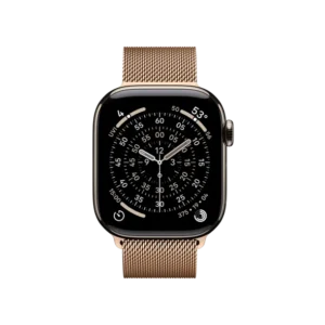 Смарт-часы Apple Watch Series 11 GPS + Cellular 42mm Natural Tit. Case w. Gold Milanese Loop (MF9H4+MGJ04) - image 2