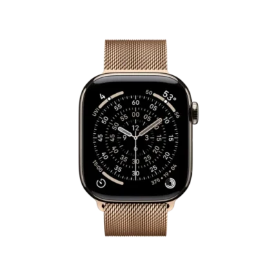 Смарт-часы Apple Watch Series 11 GPS + Cellular 42mm Natural Tit. Case w. Gold Milanese Loop (MF9H4+MGJ04) - image 2
