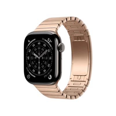 Смарт-часы Apple Watch Series 11 GPS + Cellular 42mm Slate Tit. Case w. Gold Link Bracelet (MF9K4+MXMC3) - image 1