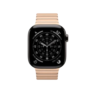 Смарт-часы Apple Watch Series 11 GPS + Cellular 42mm Slate Tit. Case w. Gold Link Bracelet (MF9K4+MXMC3) - image 2