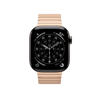 Смарт-часы Apple Watch Series 11 GPS + Cellular 42mm Slate Tit. Case w. Gold Link Bracelet (MF9K4+MXMC3) - image 2