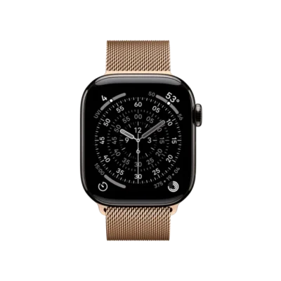 Смарт-часы Apple Watch Series 11 GPS + Cellular 42mm Slate Tit. Case w. Gold Milanese Loop (MF9K4+MGJ04) - image 2