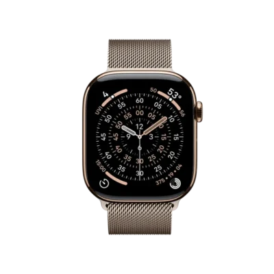 Смарт-часы Apple Watch Series 11 GPS + Cellular 46mm Gold Tit. Case w. Natural Milanese Loop – M/L (MFC34+MGJ34) - image 2
