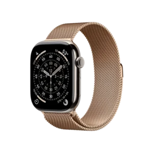Смарт-часы Apple Watch Series 11 GPS + Cellular 46mm Natural Tit. Case w. Gold Milanese Loop – S/M (MFAY4+MGJ44) - image 1