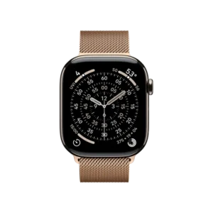 Смарт-часы Apple Watch Series 11 GPS + Cellular 46mm Natural Tit. Case w. Gold Milanese Loop – S/M (MFAY4+MGJ44) - image 2