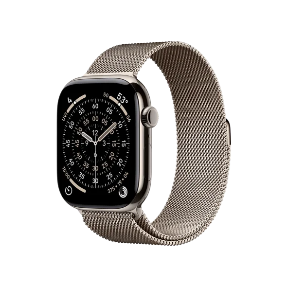 Смарт-часы Apple Watch Series 11 GPS + Cellular 46mm Natural Tit. Case w. Natural Milanese Loop – M/L (MFD04) - image 1 Смарт-часы Apple Watch Series 11 GPS + Cellular 46mm Natural Tit. Case w. Natural Milanese Loop – M/L (MFD04) - image 1