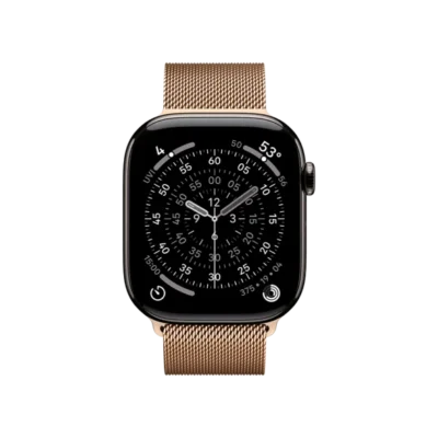 Смарт-часы Apple Watch Series 11 GPS + Cellular 46mm Slate Tit. Case w. Gold Milanese Loop – M/L (MFC14+MGJ54) - image 2