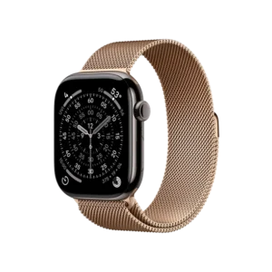 Смарт-часы Apple Watch Series 11 GPS + Cellular 46mm Slate Tit. Case w. Gold Milanese Loop – S/M (MFC14+MGJ44) - image 1